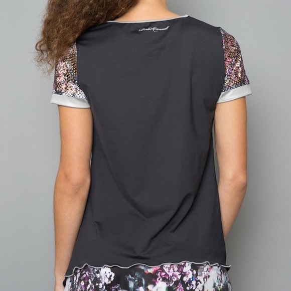 Denise Cronwall Activewear Set NWT Vivid Dark Cap-Sleeve Top and Steffi Skort - Picture 3 of 10